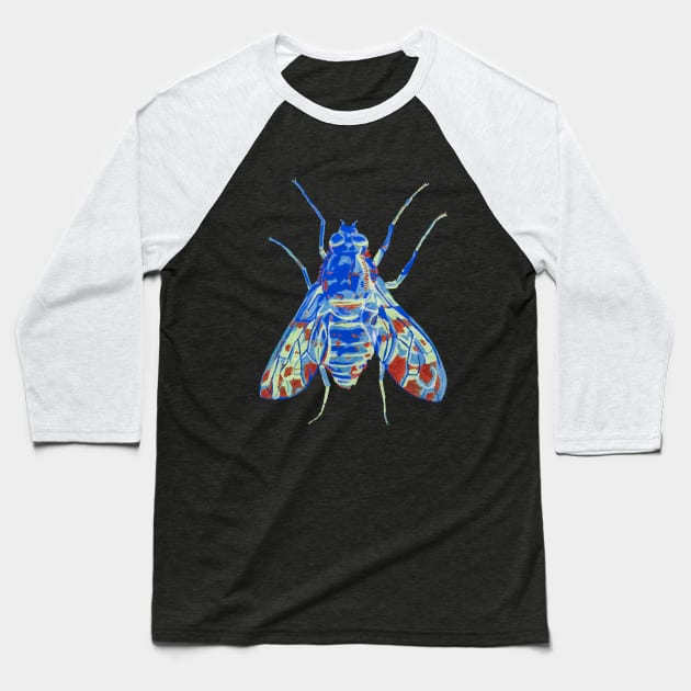 Tiger Bee Fly 2 Baseball T-Shirt by RaLiz